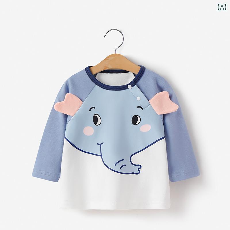 シャツ トップス 子供服 子供 服 春秋 男の子 長袖 Tシャツ 赤ちゃん 優雅 綿 カジュアル 1 - 5歳