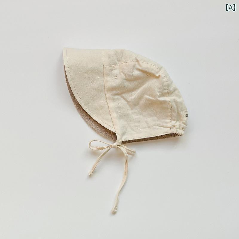 ベビー 帽子 春夏 薄い 韓国 トラップ 綿 ロリ フィッシャーマン ハット 男の子 女の子 ベビー サンシェード 宮殿 帽子