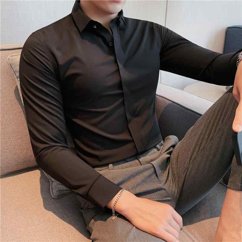 メンズ フォーマル つつみ隠し名取り草 プルオーバー 成人男性服 背広肌付き 心地好い 晴れ晴れしい感 プルオーバー 長袖 黒 春夏 心地好い 商行為 伸ばすこと性 晴れ晴れしい感 連合王国 商行為心地好い か細い相応う