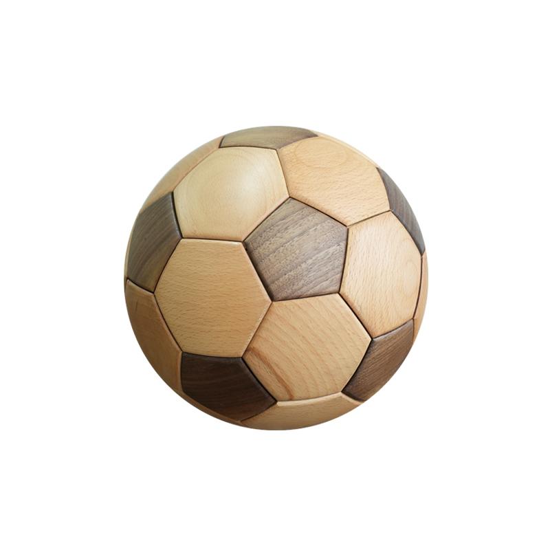 サッカーファン 木 ボール 装飾 知育 玩具 ギフト インテリア パズル 組み立て 置物 おしゃれ モダン インテリア・寝具・収納-その他-インテリア小物・置物