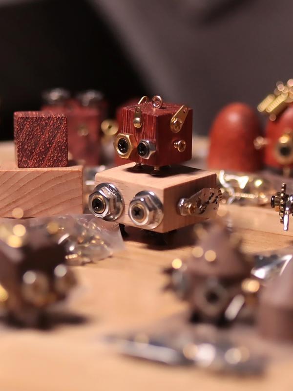 ファッション アクセサリー ジュエリー 雑貨 12星座 小悪魔 ネックレス DIY 素材 パッケージ スチームパンク 木 ロボット ペンダント