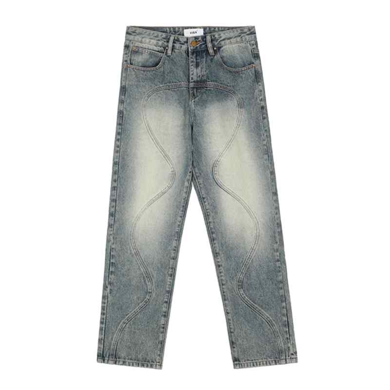 パンツ ズボン ボトムス デニム ジーンズ メンズ おしゃれ ファッション シンプル アメリカ ストリート ヒップホップ ワイドレッグ カジュアル 大きめサイズ