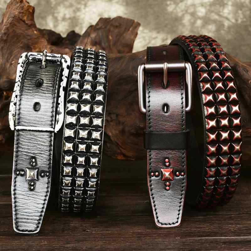 ベルト レトロ スタッズ メンズ レディース ファッション アクセサリー オールシーズン ベルト ウエスト バンド