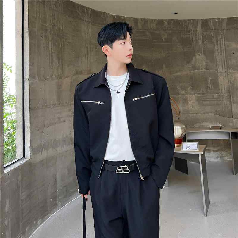 ジャケット メンズ 秋 カジュアル かっこいい 韓国 小さい 多く ジッパー トップス 男性用