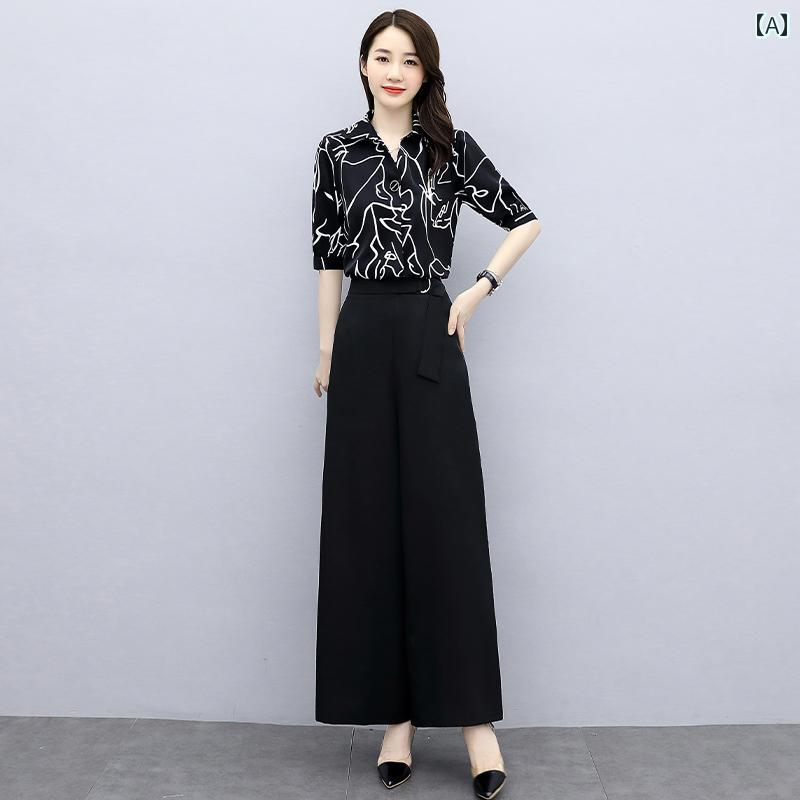 レディース レディース 婦人服 トップス パンツ セットアップ 上下セット セットアップ カジュアル おしゃれ シンプル 春 柄