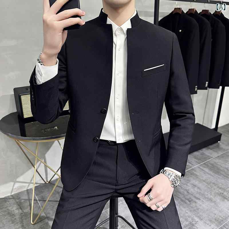 上衣 メンズ 照明ランプ色つや 背広 ハイエンド 中華風 成人男性服 上着 背広 心地好い 上着 色つや 背広