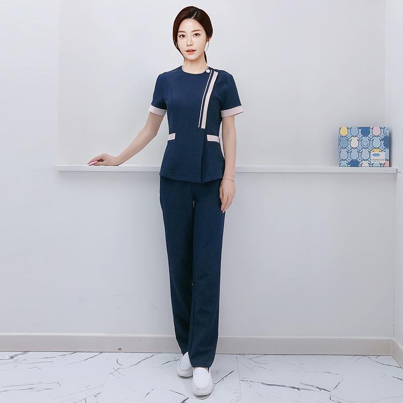 診療所 ユニフォーム 看護師 介護 エステ 制服 韓国 御役目着 かっこ良い 分かりやすい 社会復帰  半袖 米国海軍 ネイル 赤ちょうちん 診療所 ポリエステル リラックス・マッサージ用品-ダイエット・健康