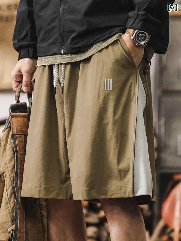ハーフパンツ メンズ 紳士服 パンツ ショートパンツ 夏 通気性 速乾 アウトドア サイドジッパー スポーツ バスケ
