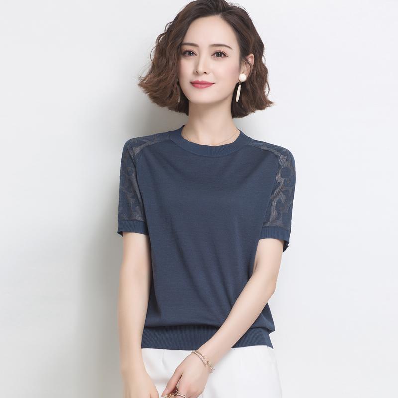 シャツ ニット トップス おしゃれ ファッション レディース 夏 半袖 Tシャツ 大きめサイズ カジュアル レディース エレガント 涼感 パンツ ズボン セット