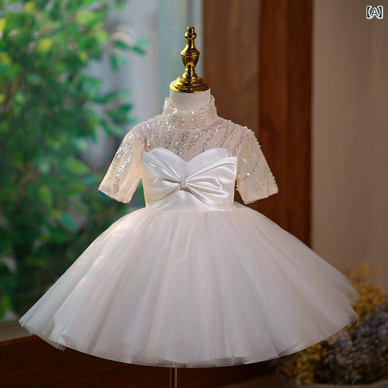 ドレス 女の子 ガールズ イブニングドレス 子供 誕生日 プリンセス ふわふわ ガーゼ フラワーガール 結婚式 小さい ガールズ ウェディングドレス ホスト パフォーマンス 衣装｜セキュアデポ