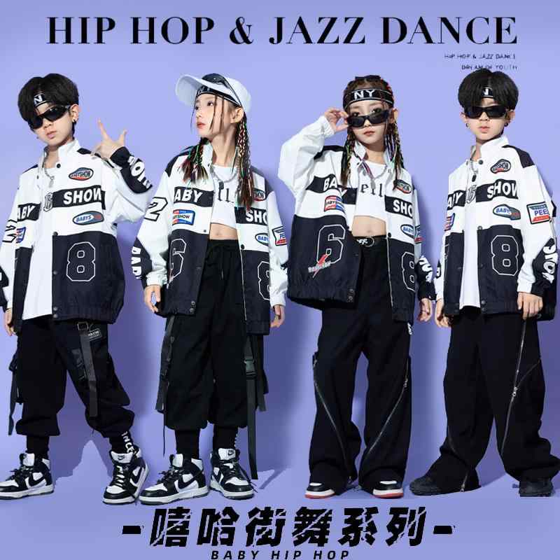 子供服 女の子 男の子 ジャケット Tシャツ へそ出し パンツ コスチューム バンド ダンス ヒップホップ ストリート系 パフォーマンス 衣装 クール かっこいい キッズ