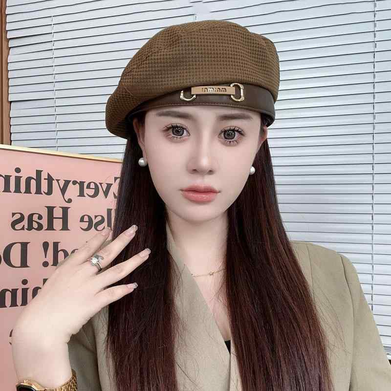 帽子 韓国 レディース ベレー帽 英国 ベレー帽 ネット ペインターハット
