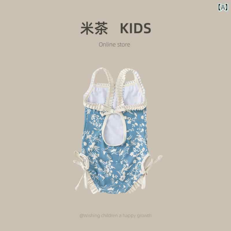 キッズ 水着 かわいい 女の子 韓国 夏 ビーチ プール 女児 赤ちゃん ワンピース 子供 リボン 三角|セキュアデポ