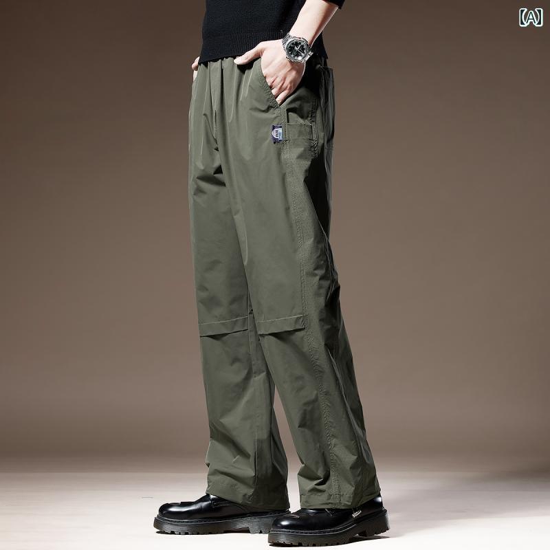 メンズ パンツ カジュアルパンツ ストレートパンツ 大きめサイズ ゆったり 春秋 ベーシック 汎 シンプル ワーク レジャー 休日 デイリー