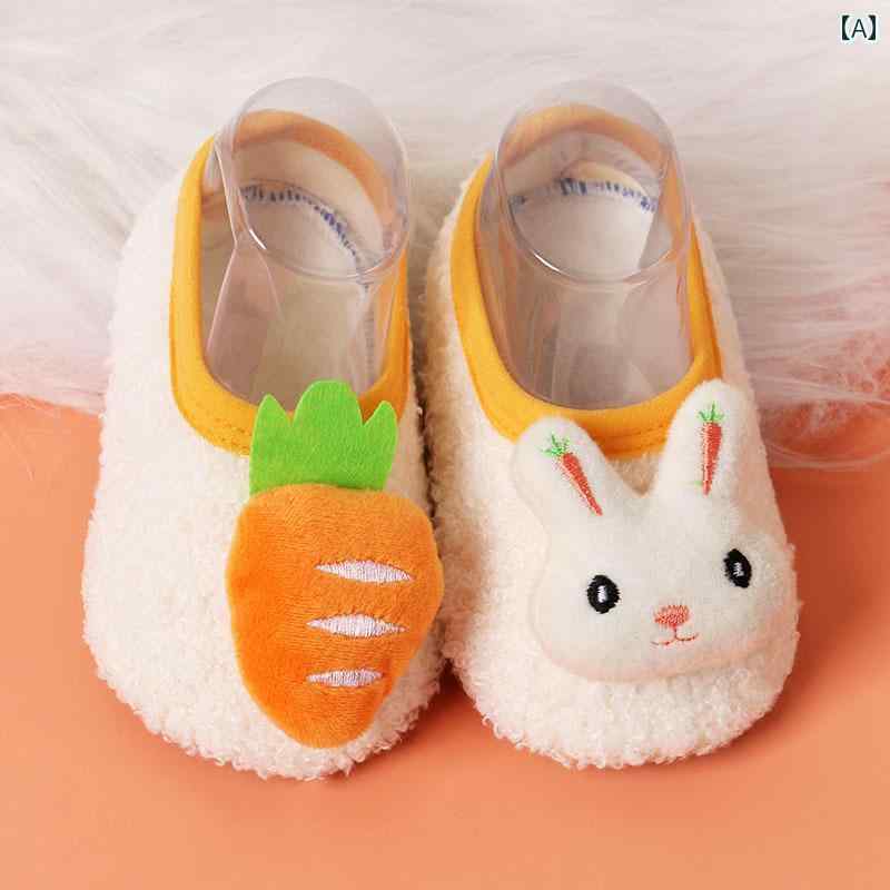 子供 キッズ 秋冬 ルームソックス 起毛 厚手 暖かい かわいい 屋内 ホーム 滑りにくい ソックス