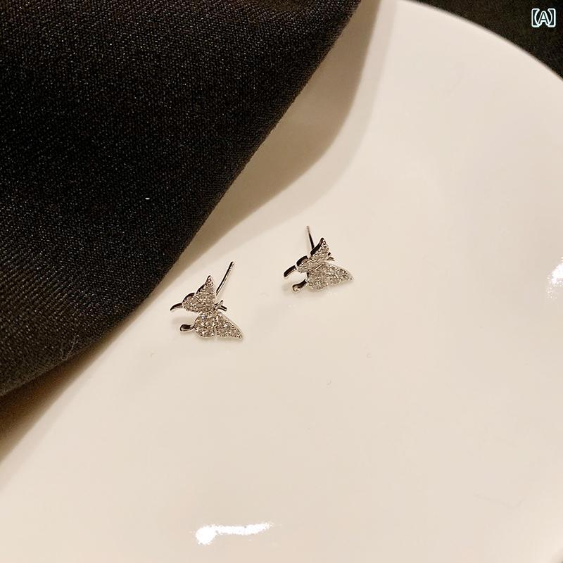 レディース イヤー クリップ 耳飾り イヤリング 大人 かわいい スマート フル 蝶 耳 フェアリー スーパー スタッド クール 小さい ジュエリー