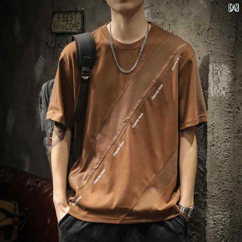 トップス シャツ Tシャツ メンズ カジュアル ストリート ゆったり アメリカ ヘビーウェイト コットン 半袖 夏 男性用 半袖