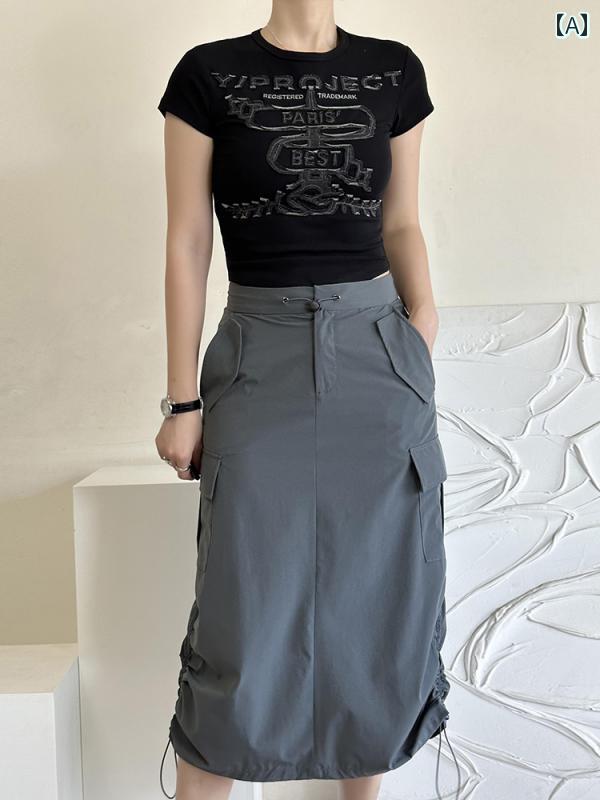 レディース スカート ロングスカート ストレートスカート 薄手 シンプル おしゃれ カジュアル 通勤 通学 ショッピング 大人 レディース｜セキュアデポ 7,938円