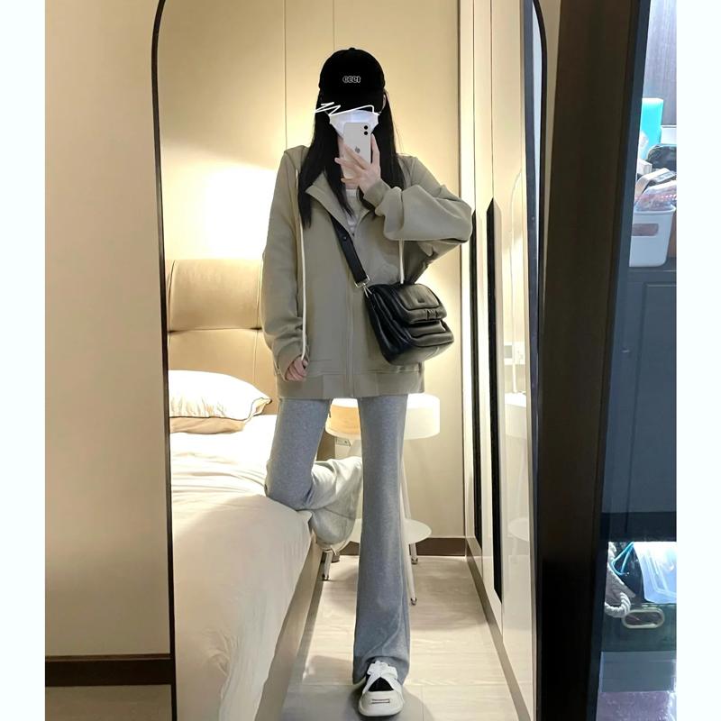 パンツ レディース ボトムス ズボン スタイリッシュ 春 女性用 アメリカン レトロ ストレート レッグ カジュアル ハイウエスト スリム ドローストリング スポーツウェア