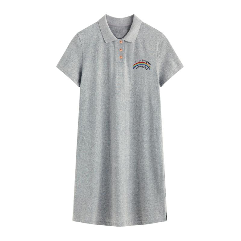 Tシャツ ワンピース トップス レディース おしゃれ ファッション シンプル 半袖 夏 丈 大きめサイズ 綿 カジュアル 刺繍 スカート プルオーバー｜セキュアデポ 9,401円