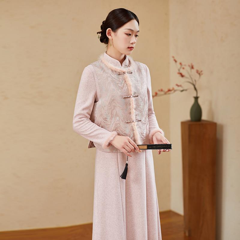 ベスト ショート トップス レディース 秋冬 レトロ 婦人服 短い 清楚 スーツ レディース かわいい ピンク