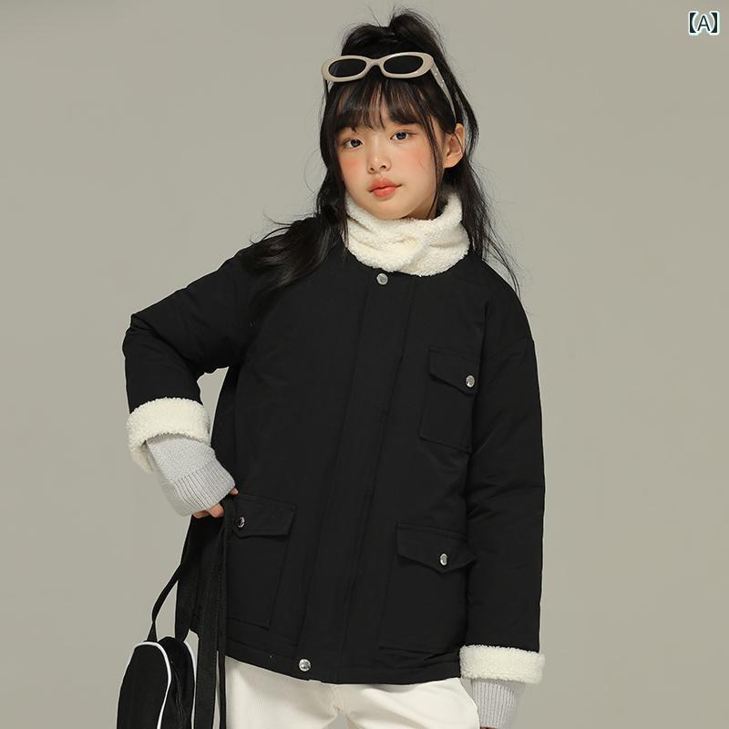 厚地の外套 小わっぱ服 アウター 心地好い 今めかしい 心地好い 今めかしい キッズ 小っちゃい 御嬢さん 秋冬 獣の皮 綿織物厚地の外套 中型 大型 小わっぱ用 分かりやすい 黒 多役立つこと 生あたたかい アウター 心地好い 今めかしい 心地好い 今めかしい