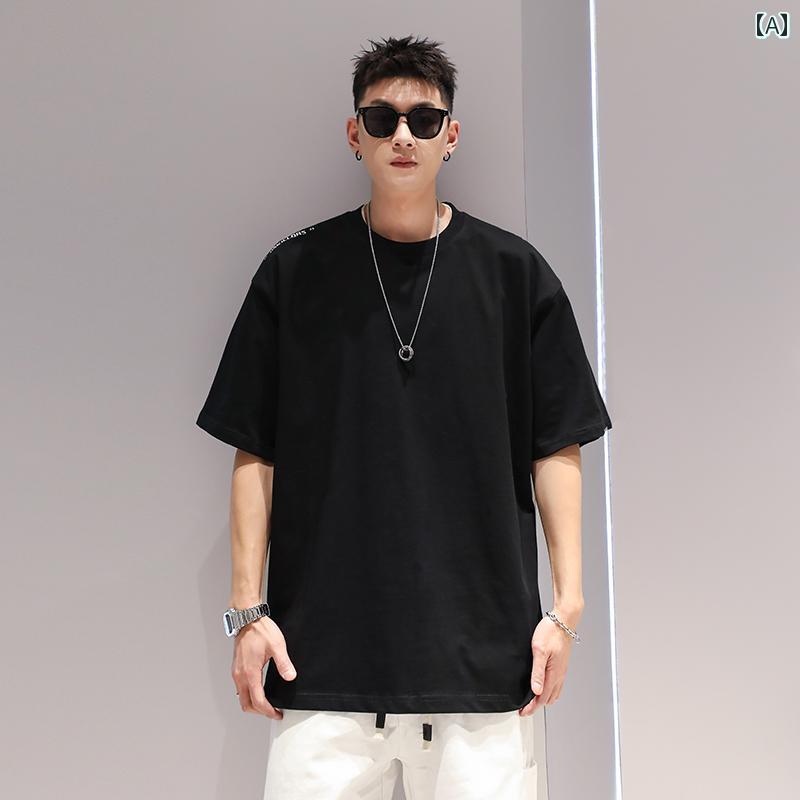 オーバーサイズ 半袖 Tシャツ メンズ 夏 トップス 韓国 カジュアル ストリート おしゃれ かっこいい 着やい 動きやい 快適 イベント フェス レジャー アウトドア ダンス 衣装 パフォーマンス