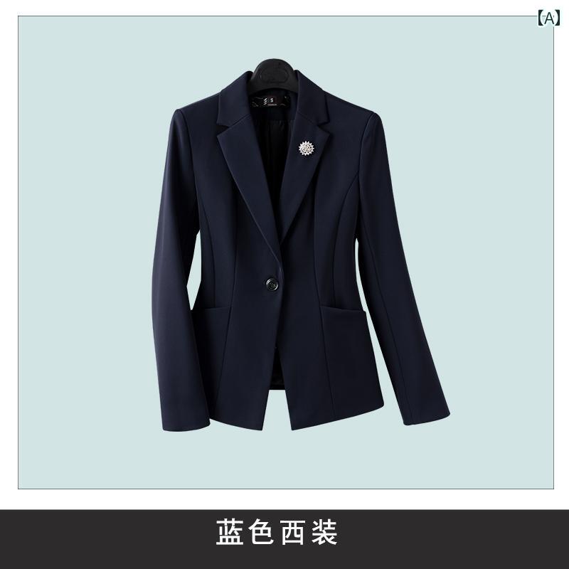 レディース スーツ 夏 作業着 オフィスカジュアル 職業面接服 大学生 1つボタン セットアップ 上下2点セット ３点セット スリムフィット 長袖 婦人服 エレガント
