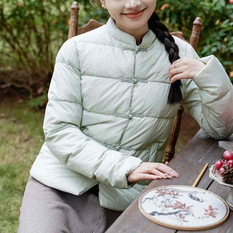 上衣 レディース 冬 落ち込む レトロ 民族風 韓服 いの一番 バックル 中華風 お上さん 中国 茶 背広 お上さん お上さん 遊撃手 レディースファッション-その他