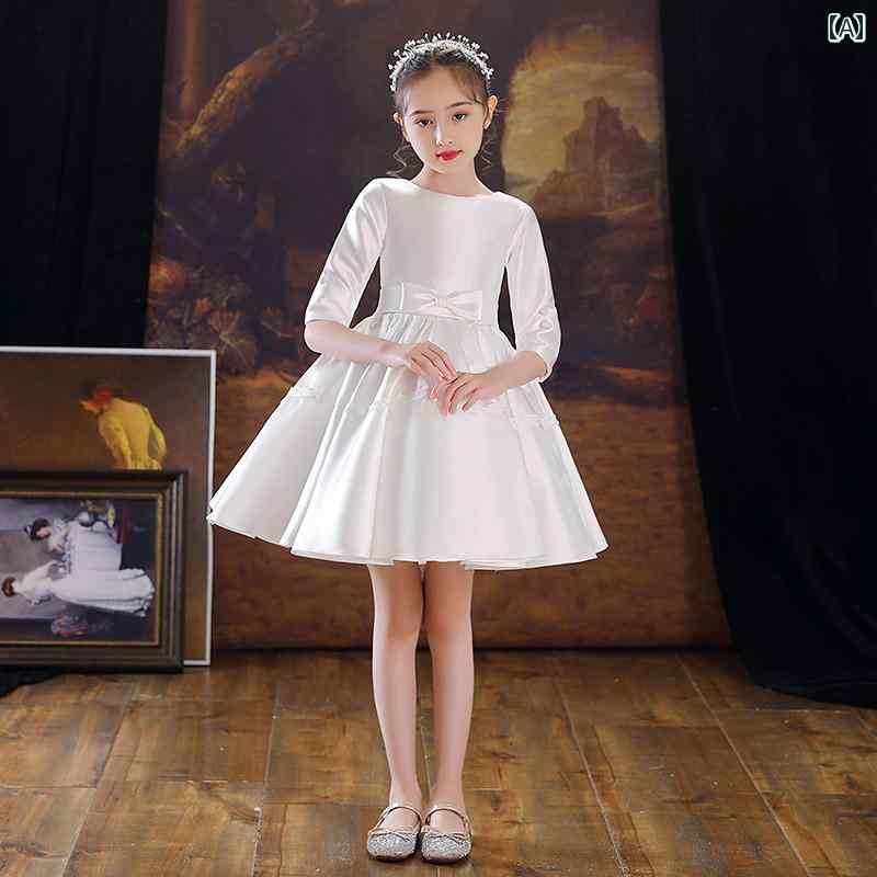 女の子 イブニングドレス ウェディングドレス キッズ フラワーガール プリンセス ドレス 服 ピアノ 発表会 西洋 衣装 バースデードレス 写真撮影 衣装