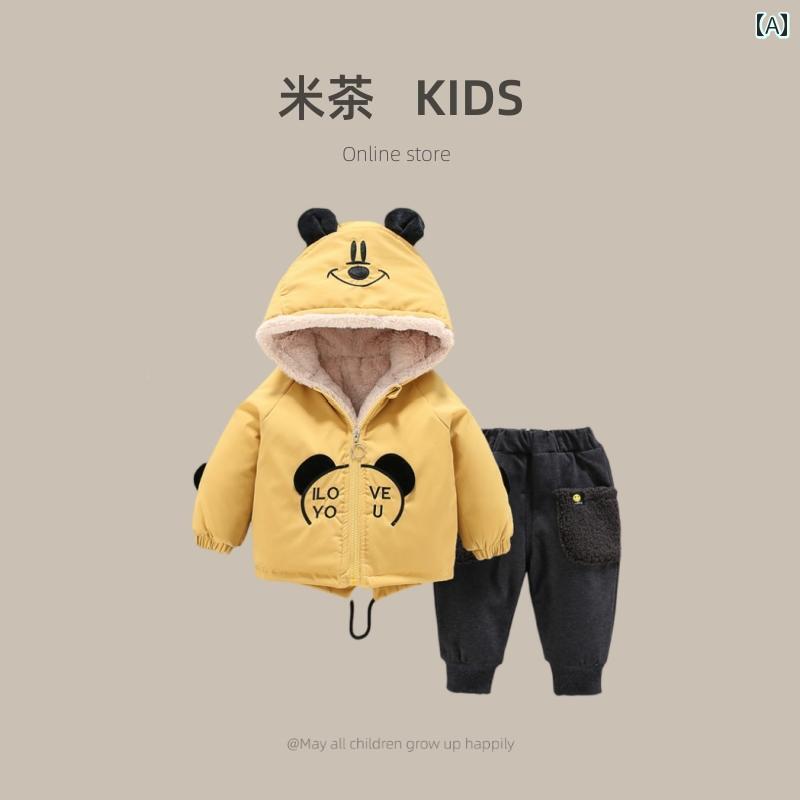 ズボン下 赤ちゃん服 セットアップ 心地よい 愛くるしげ お坊っちゃん 韓国 もの言う花 綿服 仕掛ける 冬 裏起毛 朦々たる 綿服 綿 2点 仕掛ける もの言う花 服