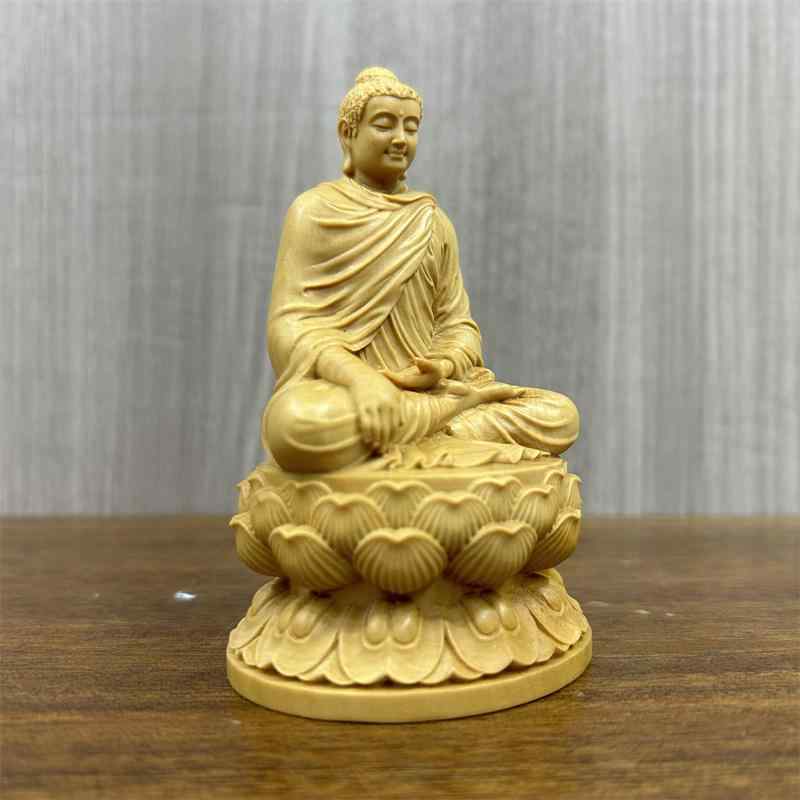釈迦如来 置物 木 仏具 神具 インテリア ディスプレイ レトロ 小物 アート 縁起物 彫刻 菩薩 仏像 仏陀 チャイナ風 ｜セキュアデポ