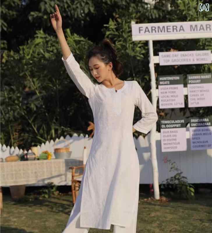 レディース 夏 民族風 衣装 インディアン ヨガ 服 瞑想 マスター ミドル丈 プリント 春 コットン プルオーバー 長袖｜セキュアデポ 7,283円