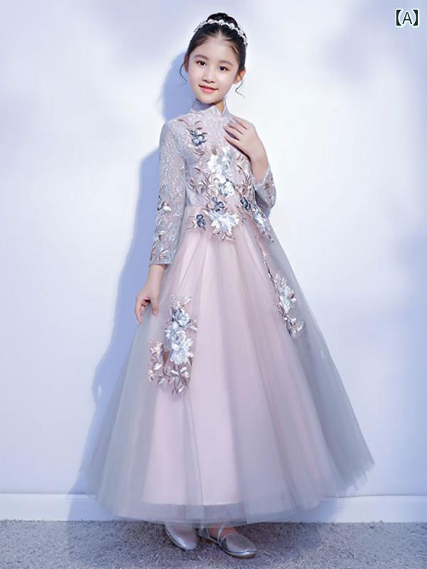 キッズ パーティードレス ジュニア ファッション 女の子 子供 ドレス プリンセス チュチュ スカート フラワーガール 結婚式 パフォーマンス 衣装