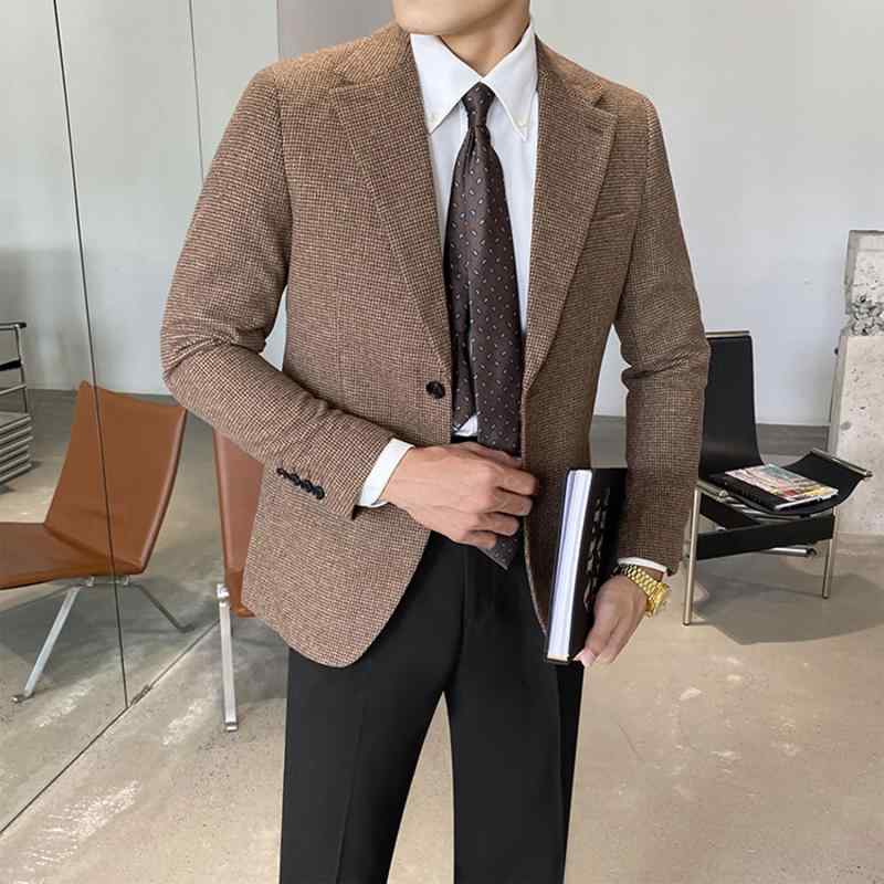 メンズ 秋 冬 心地よい フォーマル 羊毛 スポーツジャケット 商行為 お召しもの か細い 生あたたかい 連合王国 シングル 背広 読み合わせる柄 トップス