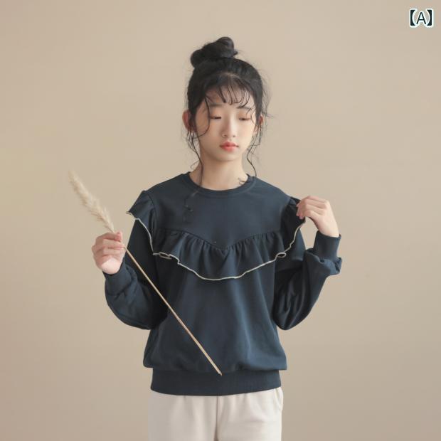 トップス キッズ 流行り物 ガールズ トレーナー 烏兎 遊撃手 スピード競技ティーシャツ 韓国 大層らしい ガールズ 無地