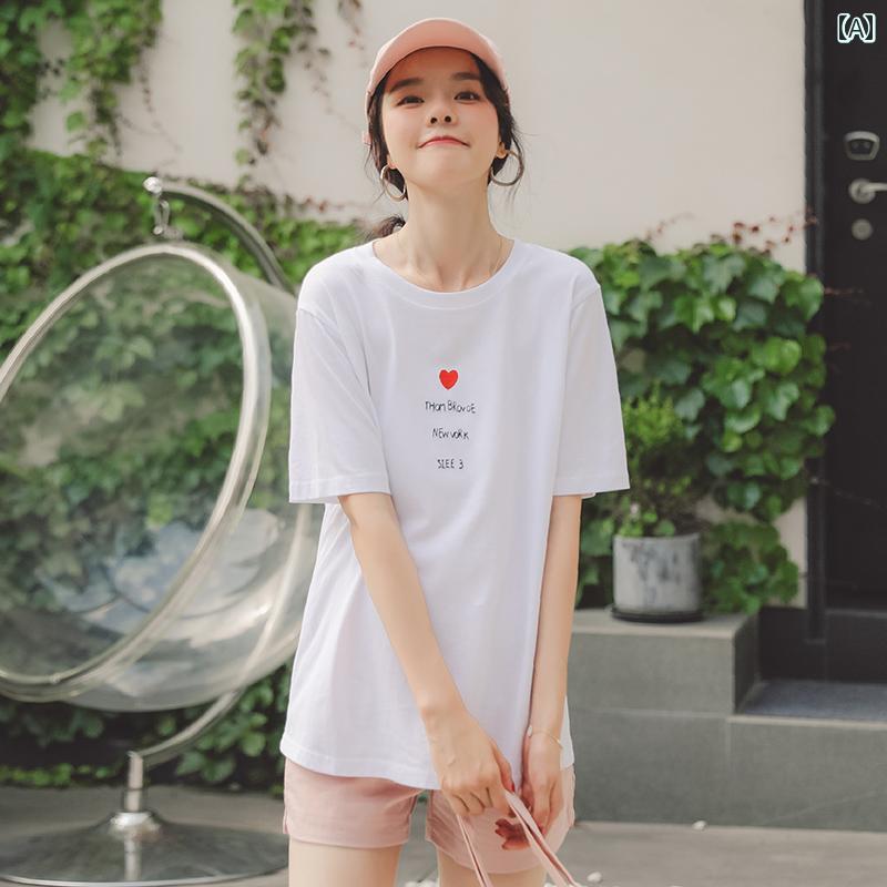 レディース 夏 マタニティ トップス レイヤリング シャツ 春 半袖 T ゆったり 夏
