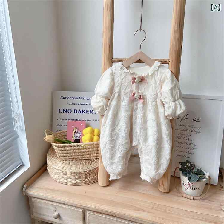 ベビーウェア かわいい ベビー 服 秋 プリンセス ワンピース 女 赤ちゃん 春秋 屋外 クロール