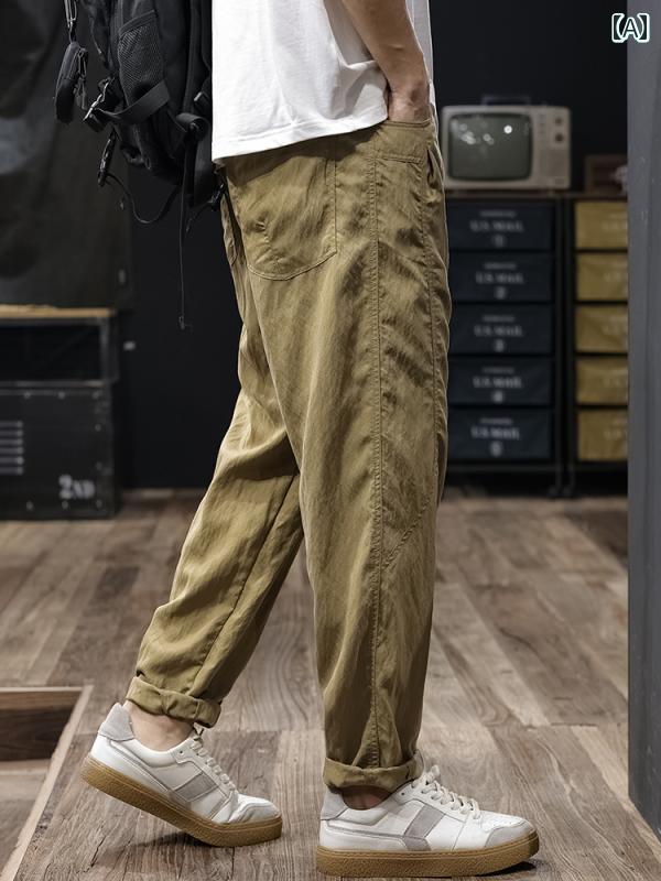 カジュアル パンツ メンズ カーゴロングパンツ ストリート おしゃれ かっこいい 着やい 動きやい 快適 ワーク レジャー アウトドア キャンプ