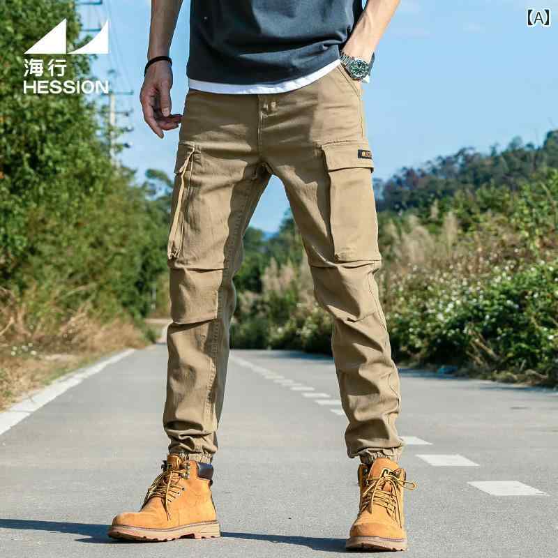 カジュアル パンツ メンズ メンズ アウトドア 登山 ミリタリー 作業着 ズボン ロング パンツ ゆったり オールシーズン ハイウエスト コットン ワークウェア ミリタリー タイアップ