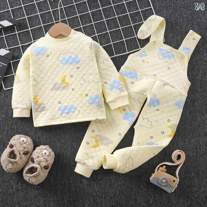 赤ちゃん服 セットアップ ベビーファッション つぎ サロペット オーバーオール トップス 秋冬 スナップボタン 部屋着 かわいい カジュアル おしゃれ シンプル