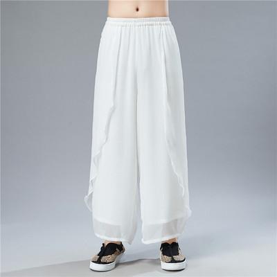 スコート メンズ 心地好い シフォン 中華風 広々とした レッグ 二層 九点 薄っぺら 窈窕たる 妖精