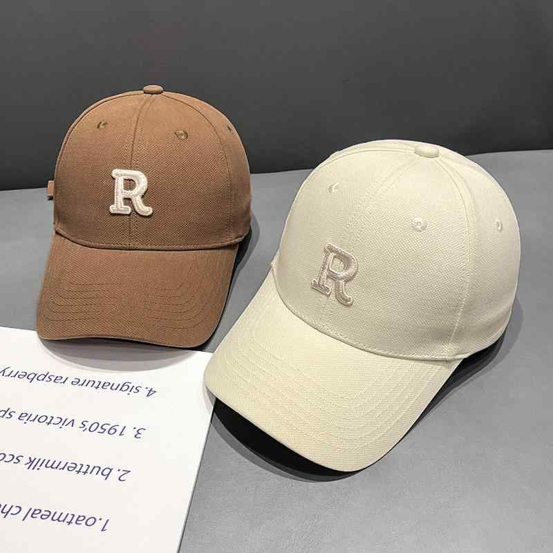 キャップ 帽子 韓国 ハード トップ 文字 Rロゴ 野球帽 レディース 春秋 ストリート キャップ メンズ レディース