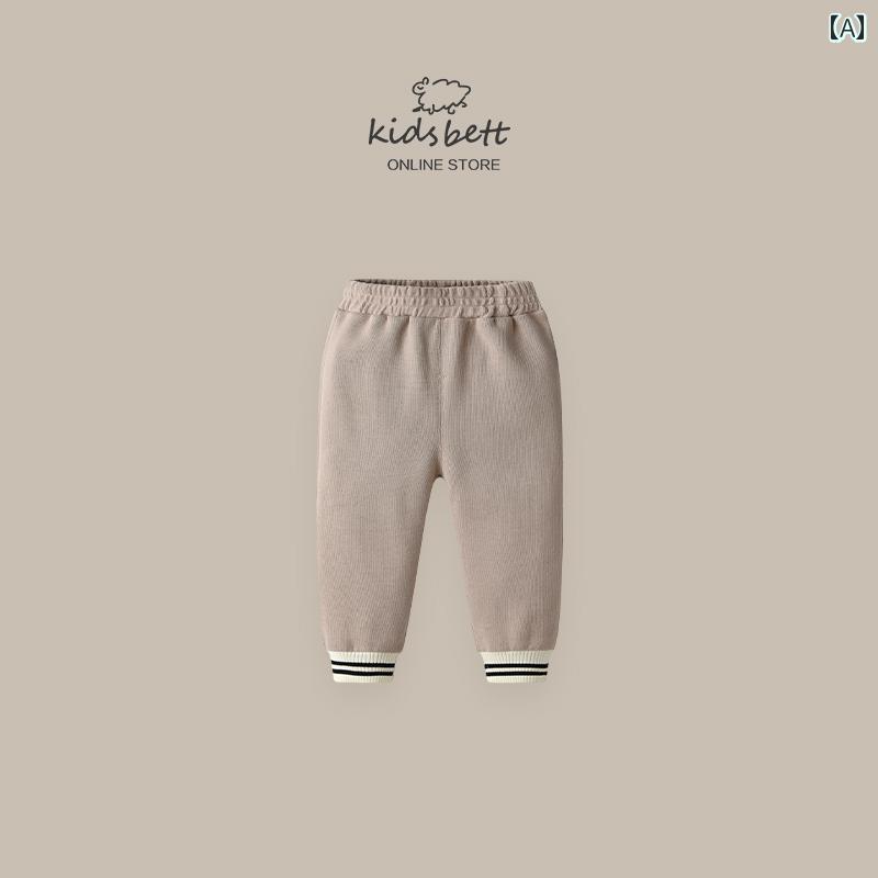 パンツ ベビー 幼児 ボトムス カジュアル 動きやすい 普段着 子供 冬服 スタイル ボーイズ カジュアル レギンス ズボン プラス フリースパンツ 秋冬 冬