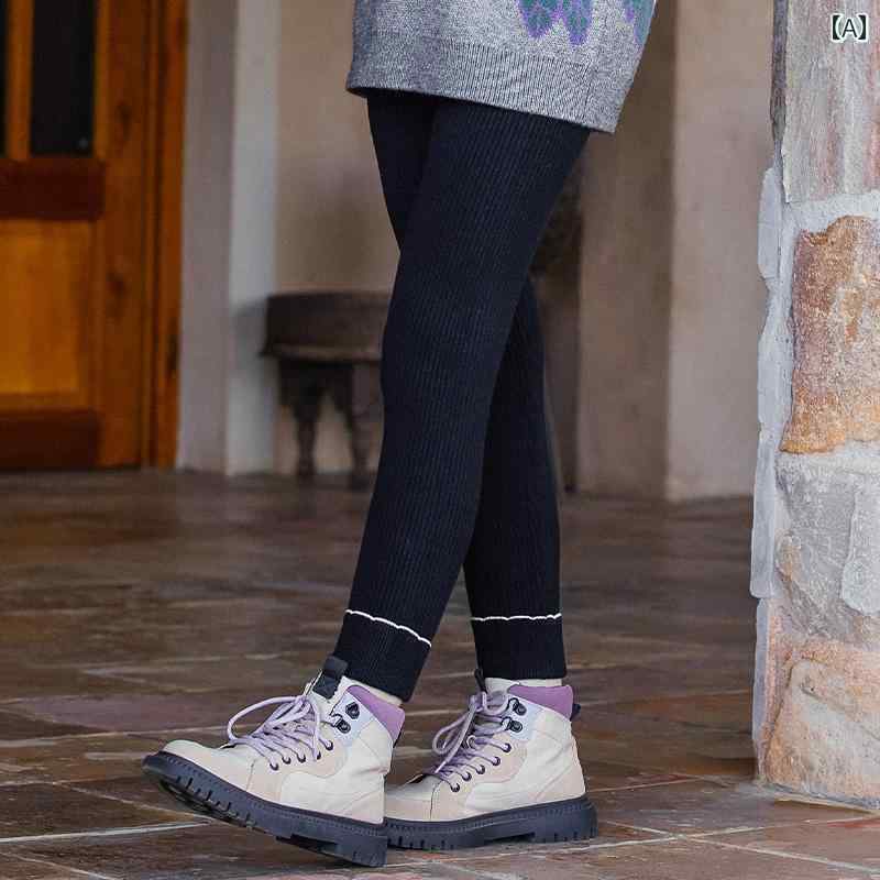 パンツ 子供服 レギンス ボトムス キッズ メリノウール 暖かい 秋冬 アウター ストレッチ ニット