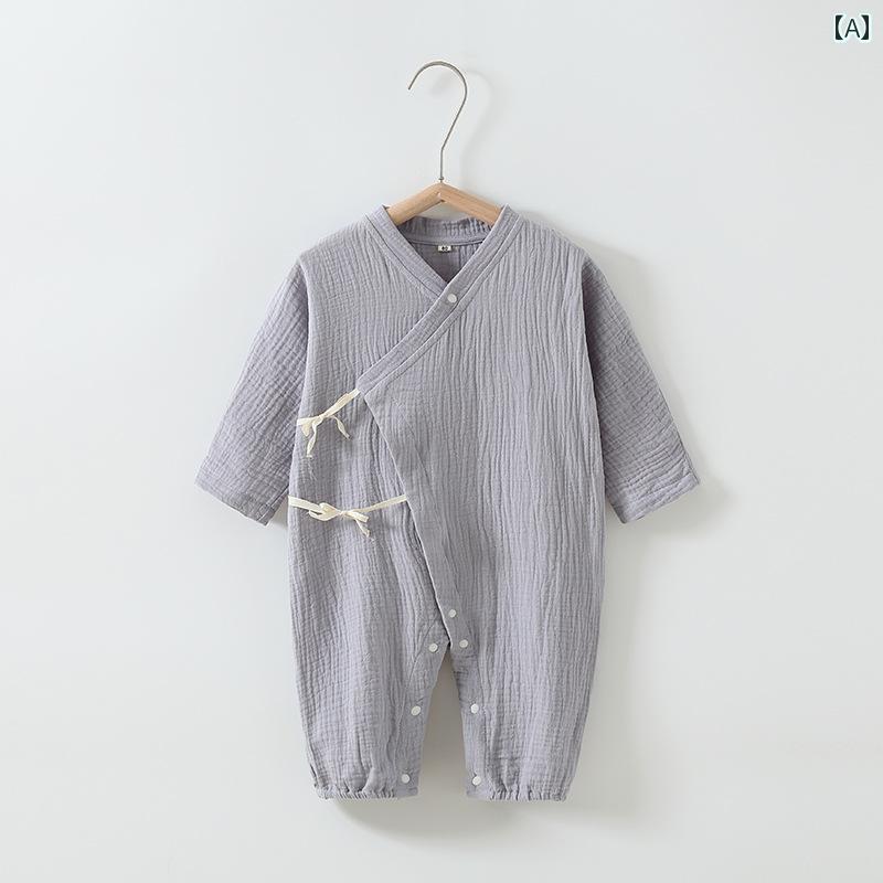 ベビー ロンパース 新生児 赤ちゃん 服 ジャンプスーツ メンズ レディース兼 長袖 ワンピース ガーゼ 綿 夏 パジャマ コットン カバーオール 4,241円