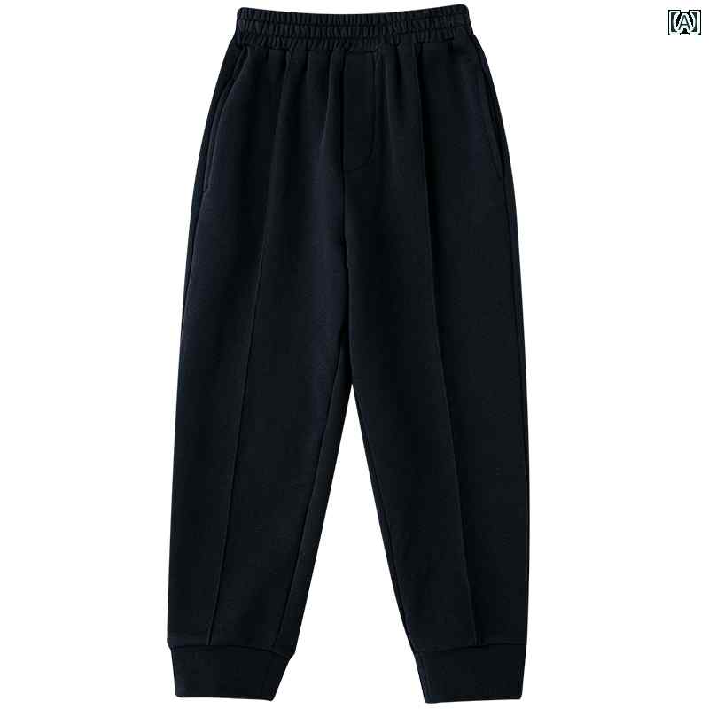 パンツ カジュアル 子供服 ボトムス ナチュラル 動きやすい キッズ 冬 弾性 ウエスト 男の子 女の子 ルース コットン 親子 レギンス ロング｜セキュアデポ