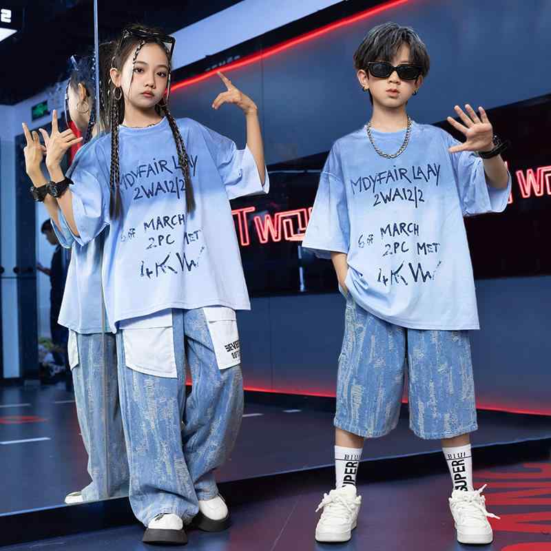 子供服 女の子 男の子 Tシャツ パンツ ショートパンツ コスチューム バンド ダンス ヒップホップ ストリート系 パフォーマンス 衣装 クール かっこいい キッズ