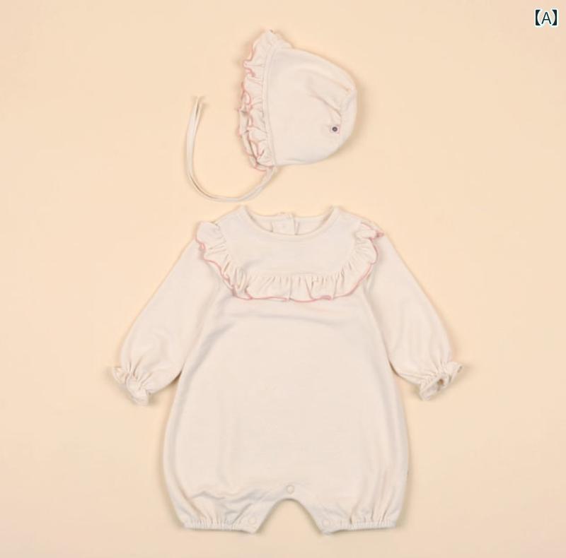 もの言う花 乳飲み子 愛くるしい 韓国 歳月 新生児 お嬢さん 衣裳 ロンパース 赤ちゃん ちびっ子 綿 長袖 姫御前 出で立つ着