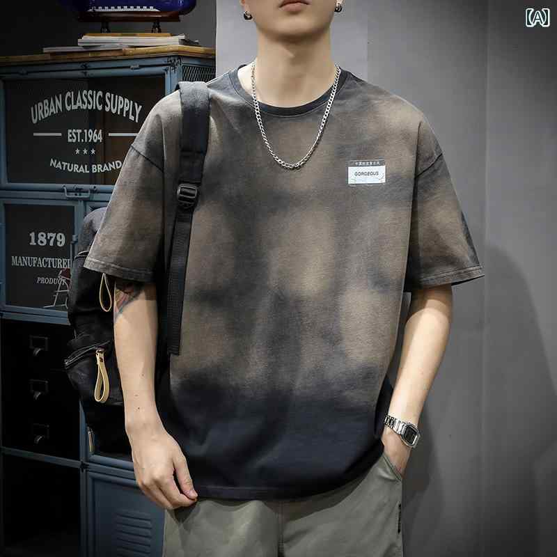 Tシャツ アメカジ 半袖 夏 ゆったり 大きめサイズ ベーシック シンプル カジュアル ホームウェア トップス メンズ ファッション デイリー
